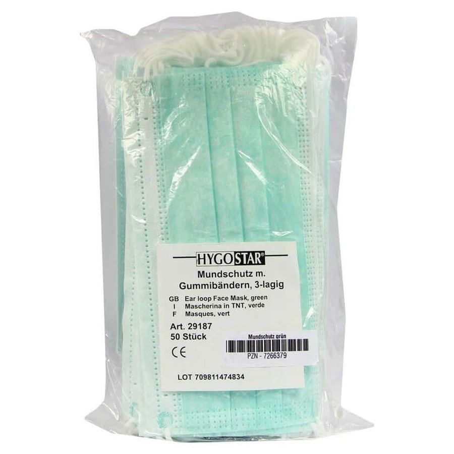 Protège-dents avec élastique vert 50 pcs