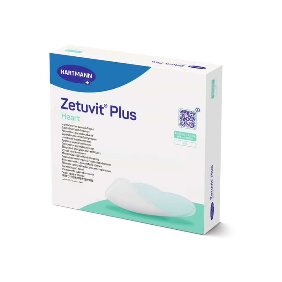Zetuvit Plus Heart 17.6x17.6 Cm Wound Dressing 10 pcs.