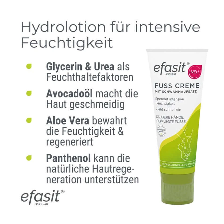 Efasit Fuß Creme Mit Schwammaufsatz 75 ml