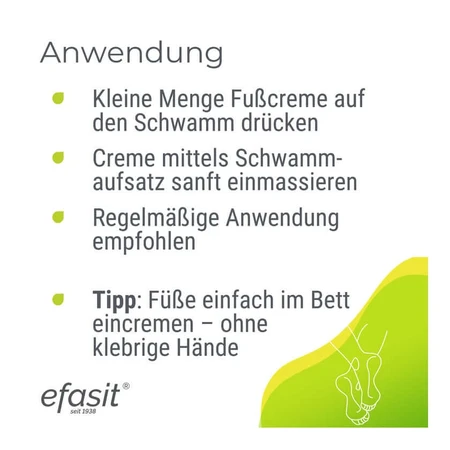 Efasit Fuß Creme Mit Schwammaufsatz 75 ml
