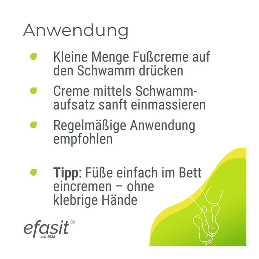 Efasit Fuß Creme Mit Schwammaufsatz 75 ml