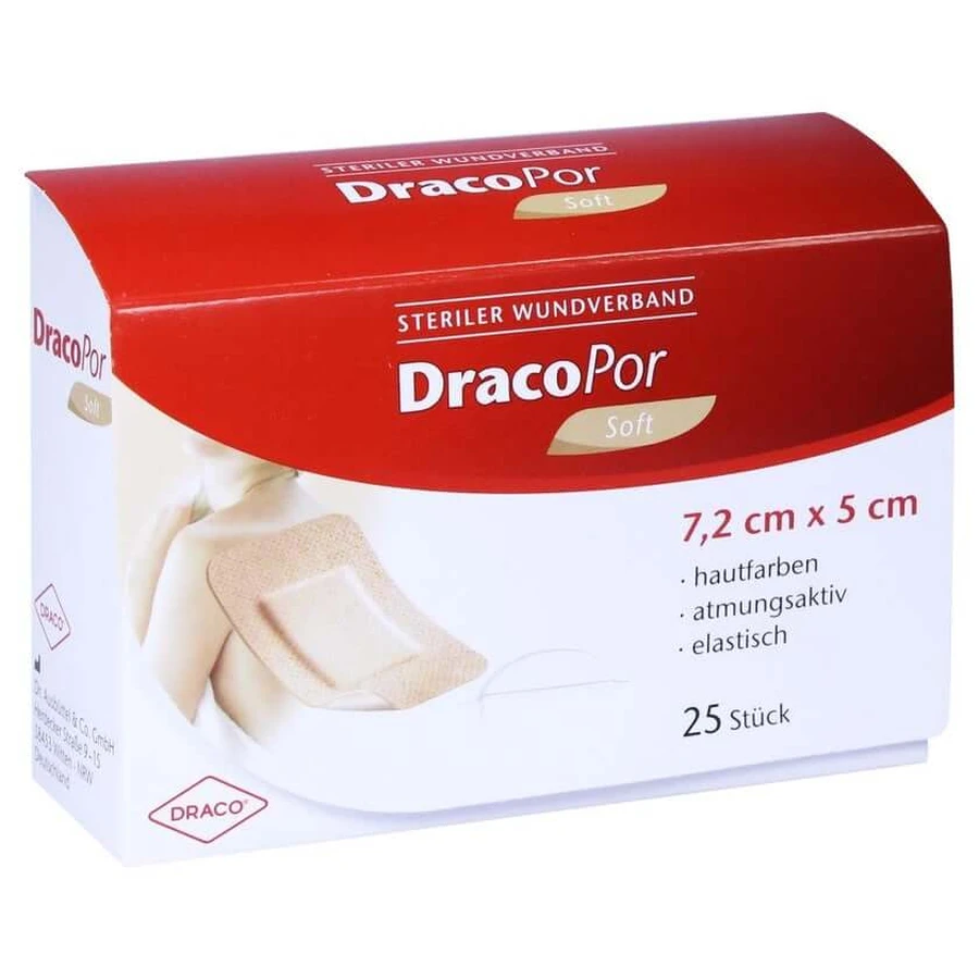 Dracopor apósito 5x7,2 cm corte estéril 25 uds.