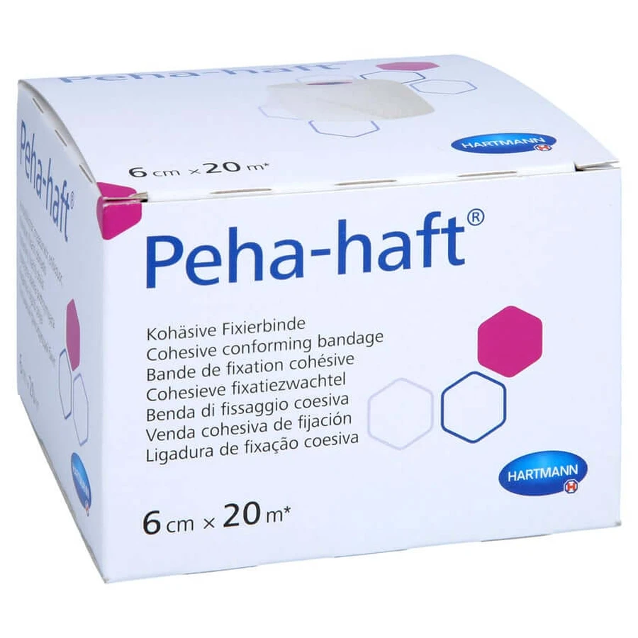 Bande de fixation Peha-haft Sans latex 6 cmx20 1 pc
