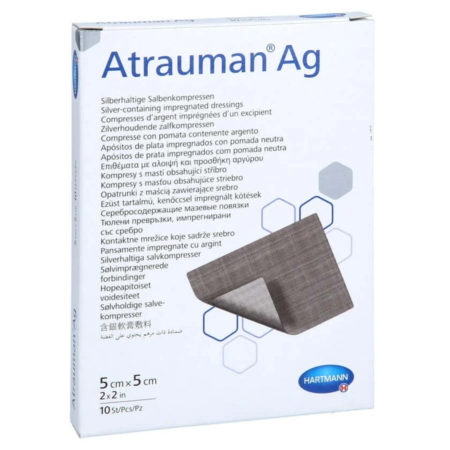 Atrauman Ag 5x5 cm sterile compresses 10 pcs.