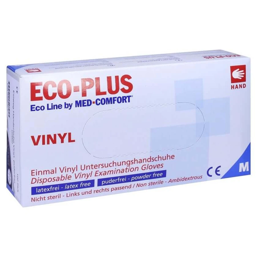 Wegwerphandschoenen vinyl poedervrij M 100 stuks
