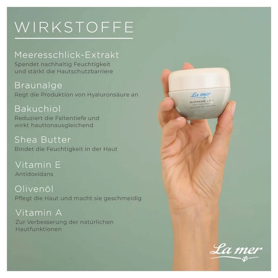 La mer SUPREME LIFT Anti-Age rijke crème zonder parfum 50 ml
