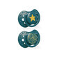 LOVI Soother Silicon Dynamic 3-6 m, 2 pcs Stardust Green 22/893