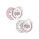 LOVI Dynamic Silicone Pacifier 3-6m 2 pcs Night&amp;amp;Day front ( HIPOPOTAM)22/810