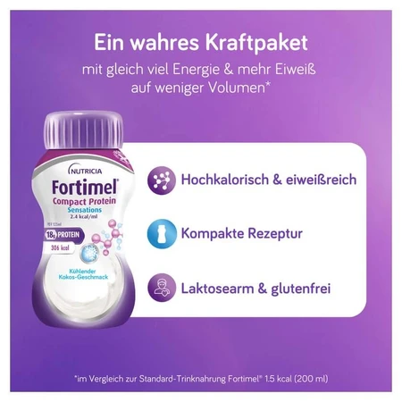Fortimel Compact Eiwit 2,4 Kcal Cool.coconut 4X125 ml
