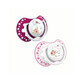 LOVI Dynamic Silicone Pacifier 6-18m 2 pcs Night&amp;amp;Day front (OITA) 22/811