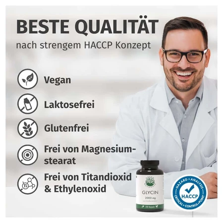 Green Naturals Glicina 2000 Mg Cápsulas Veganas 120 Cápsulas