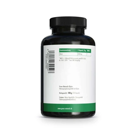 Green Naturals Glicina 2000 Mg Cápsulas Veganas 120 Cápsulas