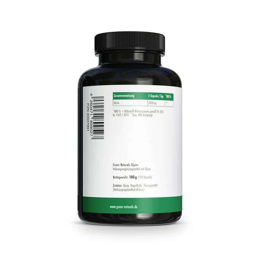 Green Naturals Glicina 2000 Mg Cápsulas Veganas 120 Cápsulas