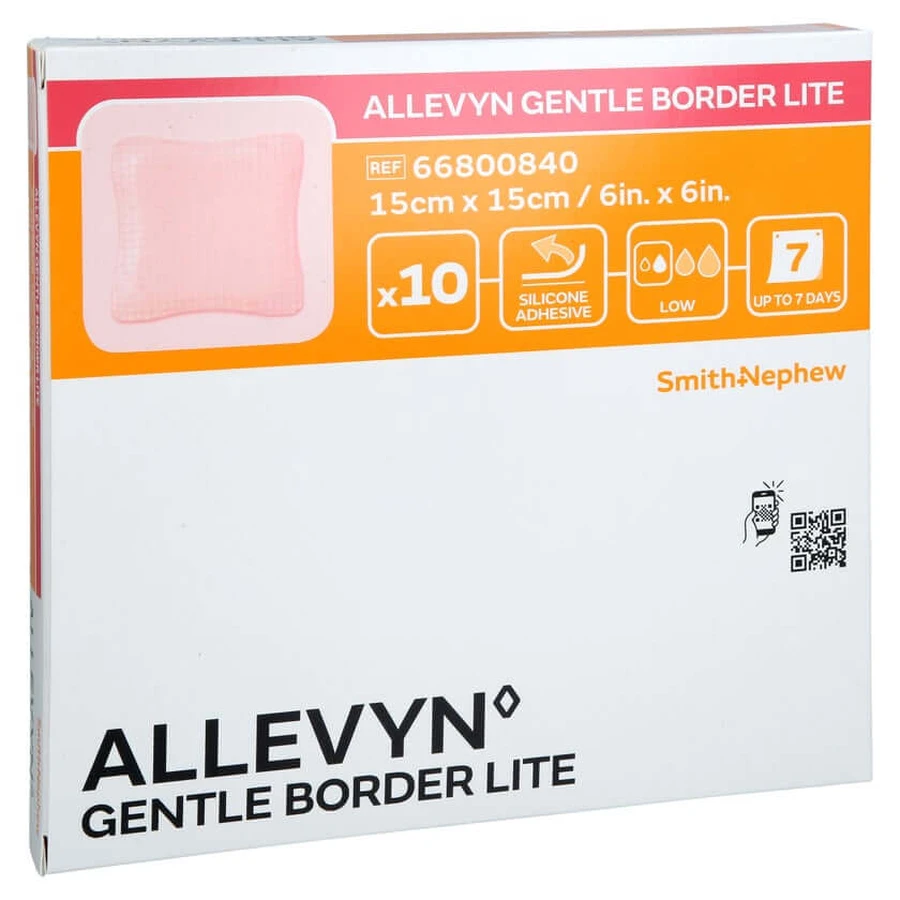 Allevyn Gentle Border Lite 15x15 Cm venda de espuma 10 uds.