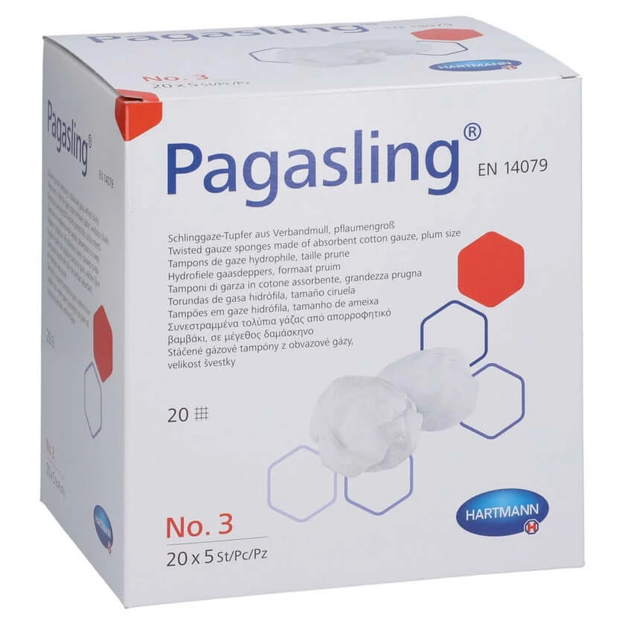 Compresses de gaze Pagasling taille 3 plum s 20X5 pcs