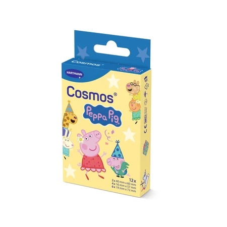 Cosmos Peppa Pig pleisterstrips 3 maten 12 stuks