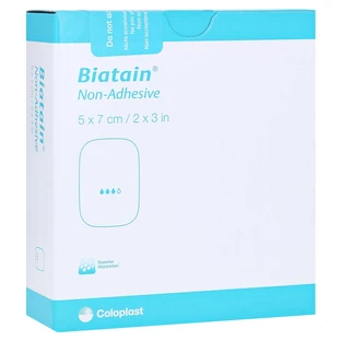 Biatain foamverband 5x7 cm niet-klevend 10 st.