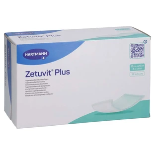Zetuvit Plus compresa absorbente extra fuerte estéril 10x20 cm 20 uds.