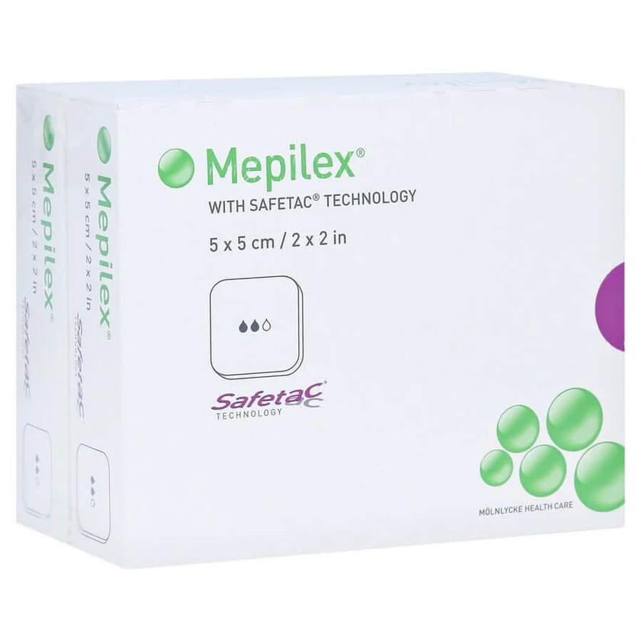 Mepilex 5x5 cm apósito de espuma 10 uds.
