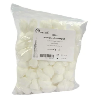 Gaasdoekje 20x20 cm pruimvormig niet-steriel 100 st.