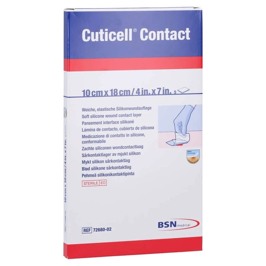 Cuticell Contact verband 10x18 cm 5 stuks