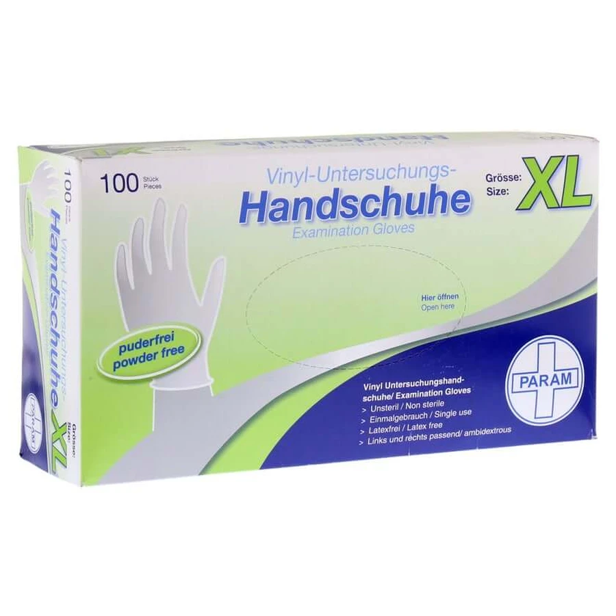 Gants jetables en vinyle sans poudre XL 100 pcs