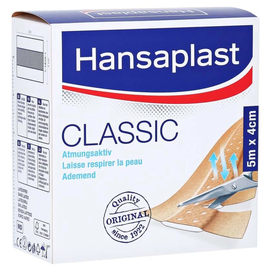 Hansaplast Klassiek gips 4 cmx5 m 1 st
