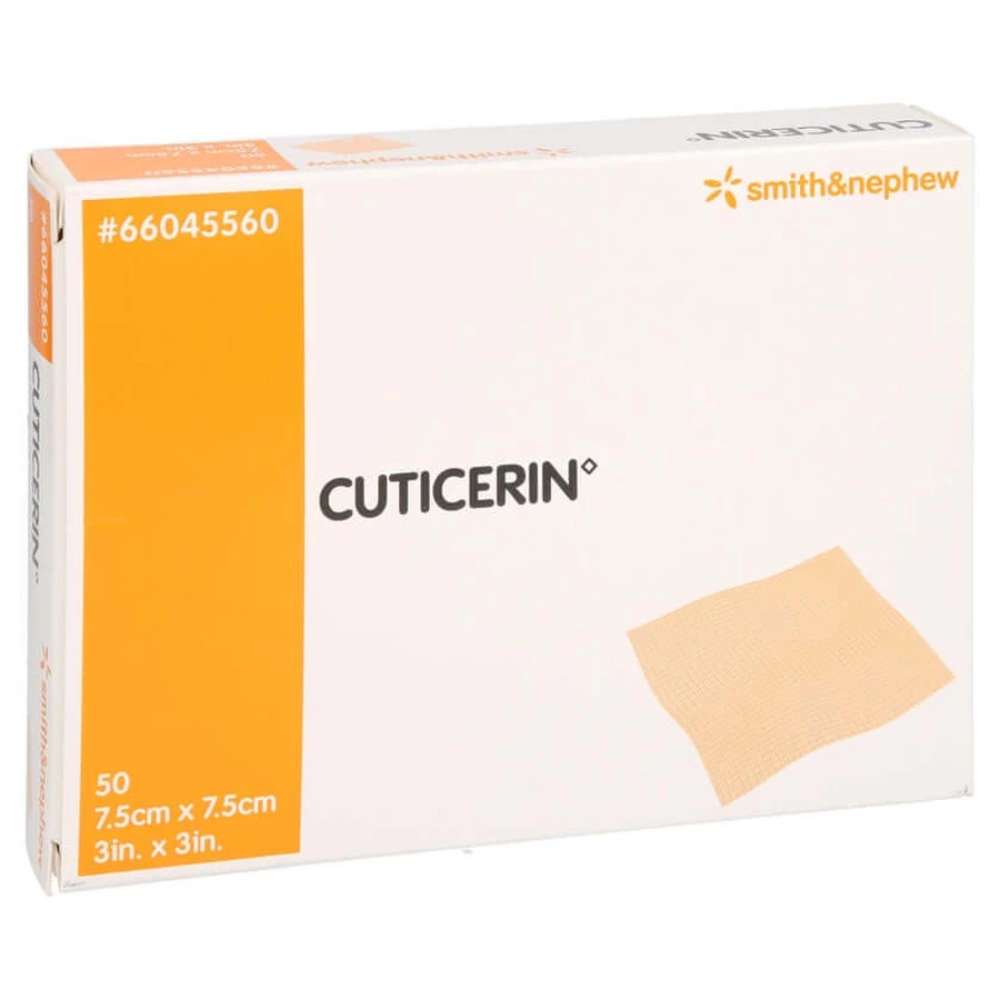 Cuticerin 7,5x7,5 cm gaasjes met zalf 50 st.