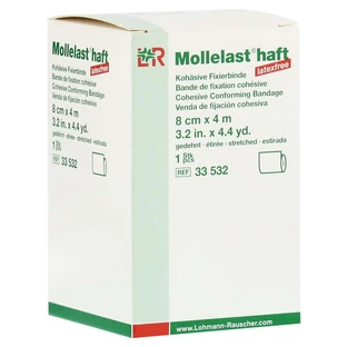 Mollelast kleefverband latexvrij 8 cmx4 m 1 st