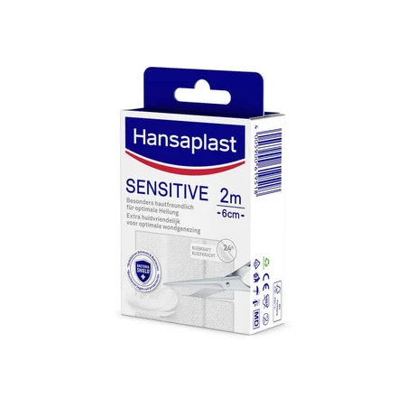 Hansaplast Sensitive pleister 2m x 6cm 1 st