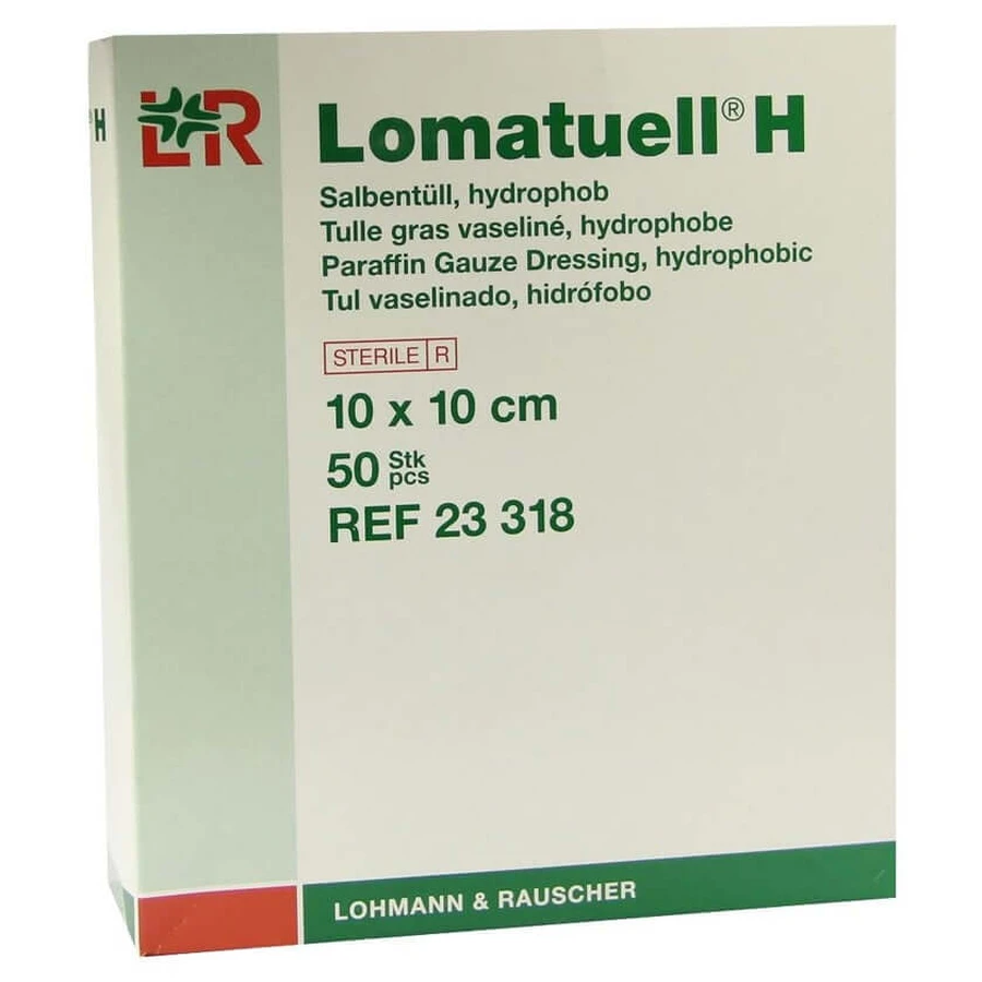 Lomatuell H pommade tulle 10 x 10 cm stérile 50 pcs.