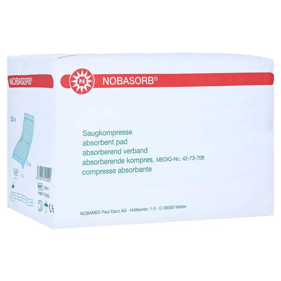 Nobasorb compresas absorbentes 15x25 cm 25 uds.