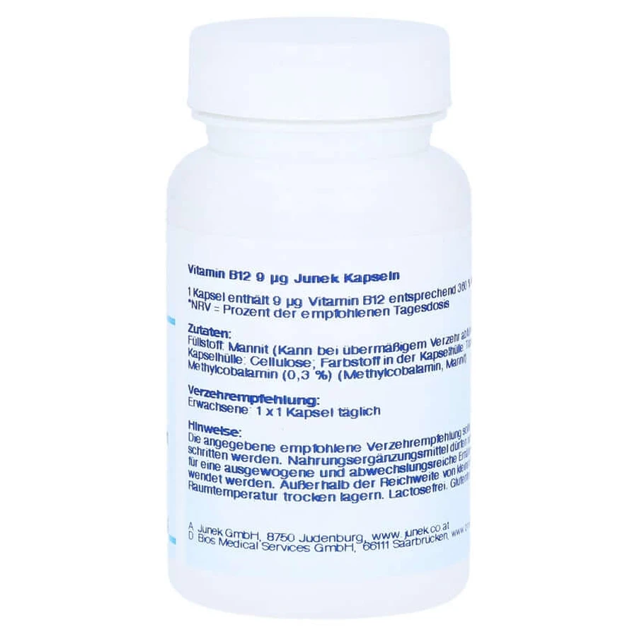 Vitamin B12 9 µg Junek Kapseln 90 St