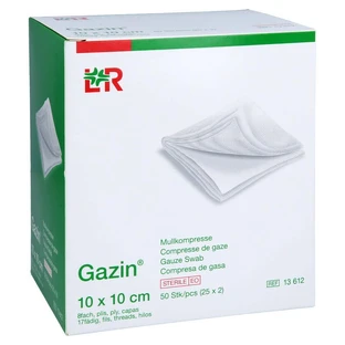 Gazin gauze comp.10x10 cm sterile 8 fold 25X2 pcs.