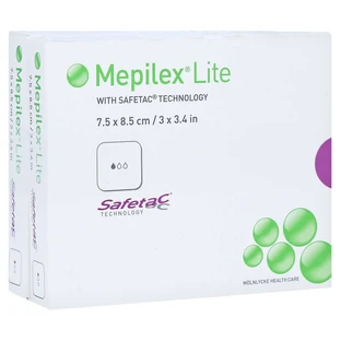 Mepilex Lite foam dressing 7.5x8.5 cm st 10 pcs