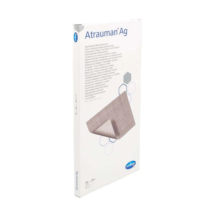 Atrauman Ag 10x20 cm steriele kompressen 10 stuks.