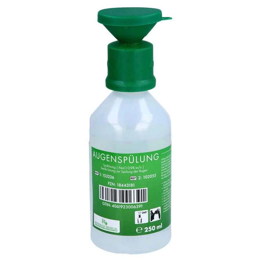 Single-use sterile eye wash bottle 2 250 ml