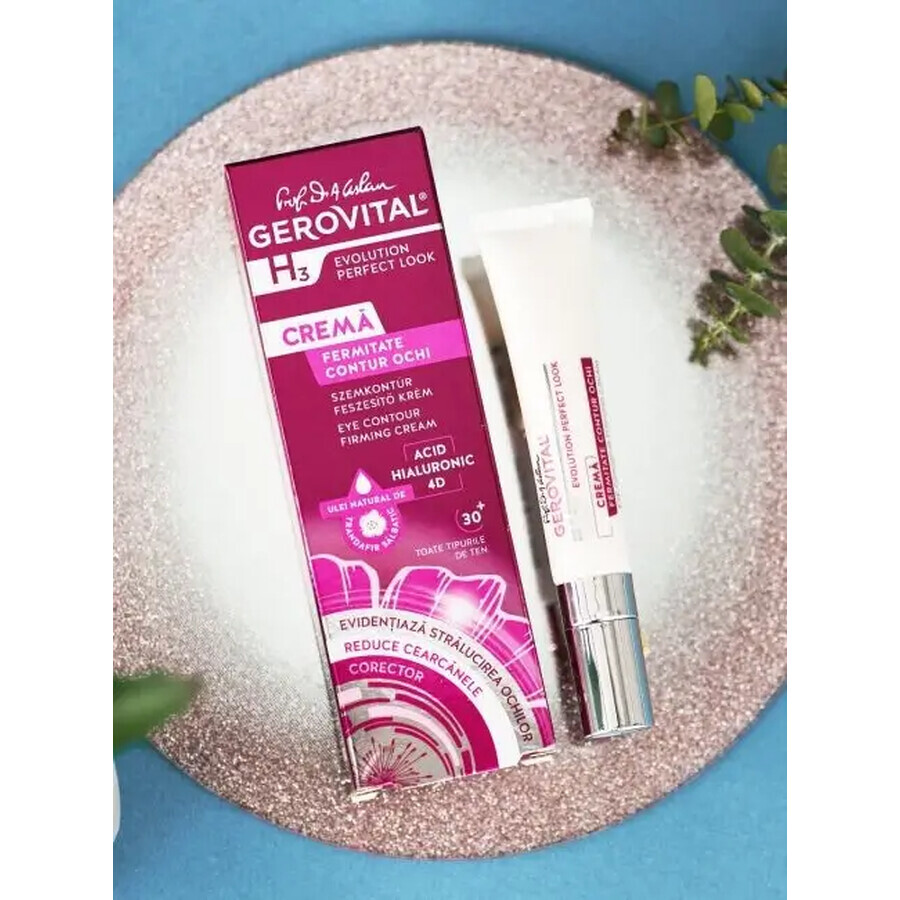 Crema Fermezza Contorno Occhi, Gerovital H3 Evolution Perfect Look, 15 ml, Farmec