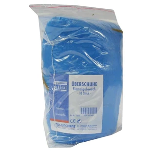 Overschoenen wegwerp plastic blauw 10 stuks
