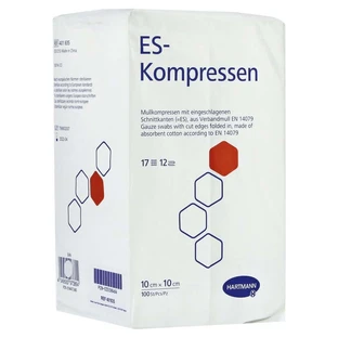 Es-compressen niet-steriel 10x10 cm 12-voudig 100 st.