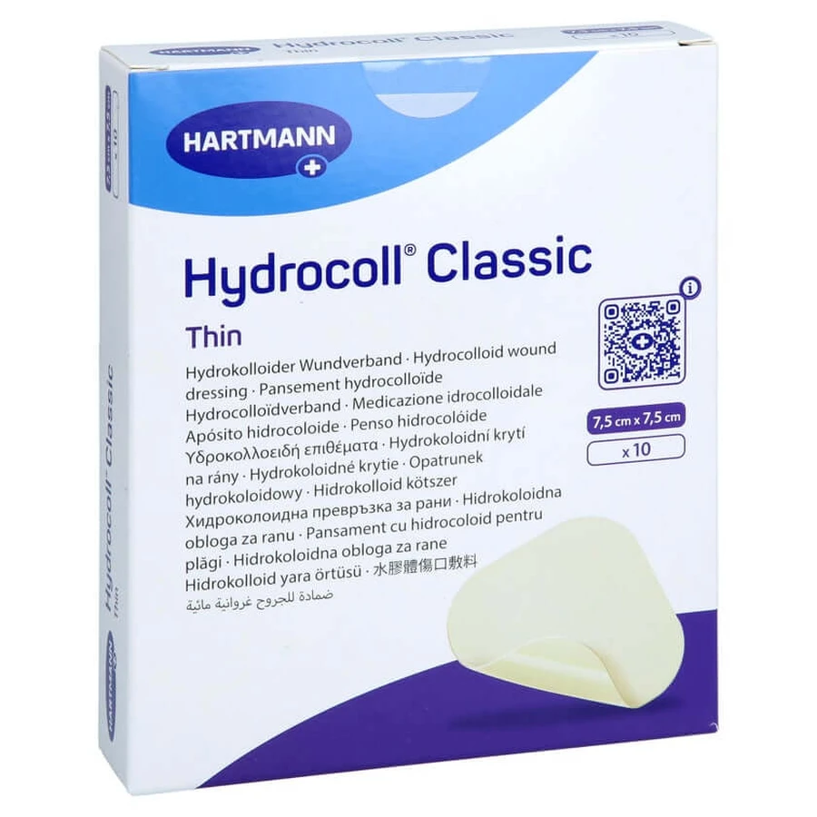 Hydrocoll Classic Thin Wound Dressing 7.5x7.5 Cm 10 pcs.