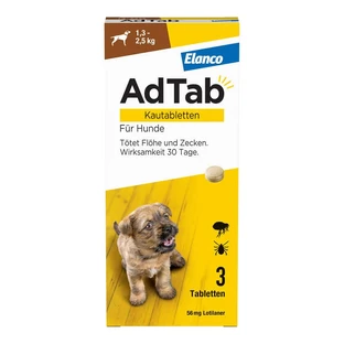 AdTab dog 1.3 - 2.5 kg chewable tablet 3 pcs.