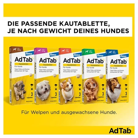 AdTab dog 1.3 - 2.5 kg chewable tablet 3 pcs.