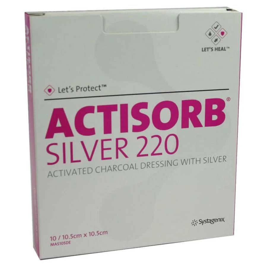 Actisorb 220 Silver 10,5x10,5 cm steril 10 St