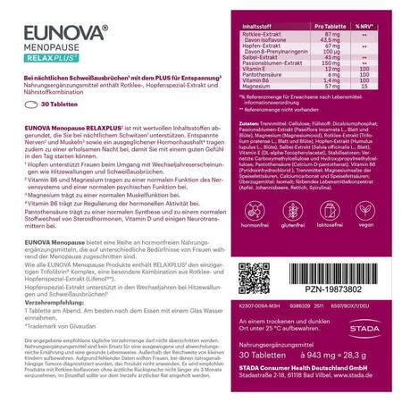 EUNOVA MENOPAUSE RELAXPLUS 30 st.