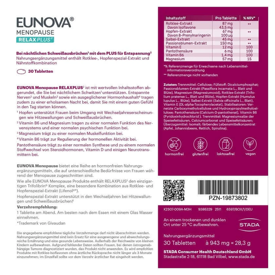 EUNOVA MENOPAUSE RELAXPLUS 30 st.