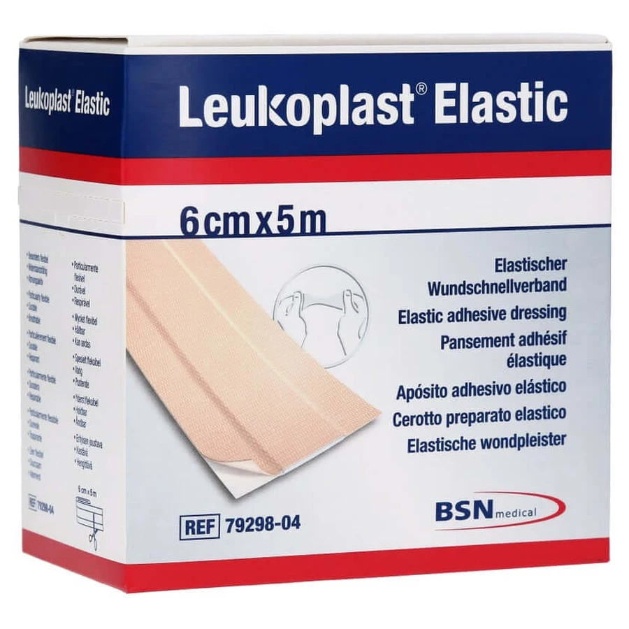 Leukoplast Elastic Pflaster 6 cmx5 m Rol 1 St