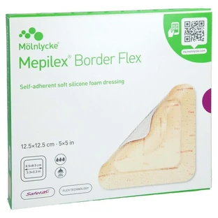 Mepilex Border Flex zelfklevend schuimverband 12,5x12,5 cm 5 st.