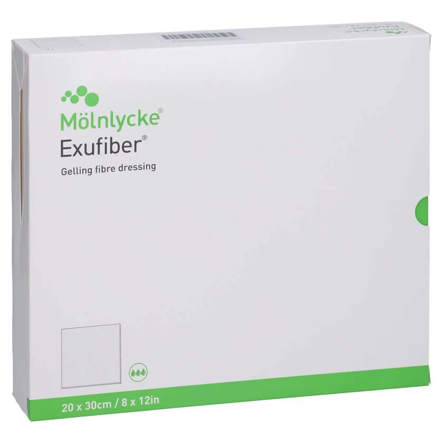 Exufiber 20x30 cm gel fiber bandage 5 pcs.