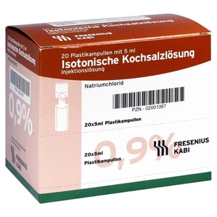 Isotonic saline solution 0.9% Plastika 20X5 ml